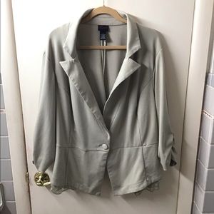 Torrid cream jacket with lace detailing